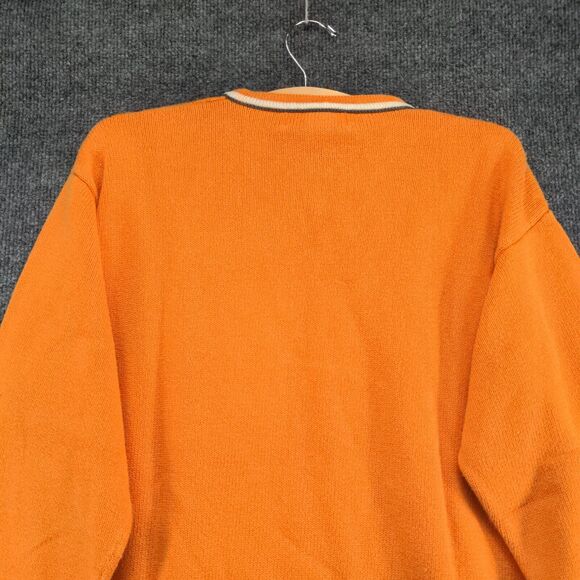 Old Navy Men's Pullover V-Neck Knit Sweater Orange Medium Long Sleeve - Picture 6 of 11
